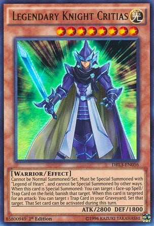 Image for Legendary Knight Critias (Dragons of Legend: Unleashed) (DRL3-EN056) - YuGiOh