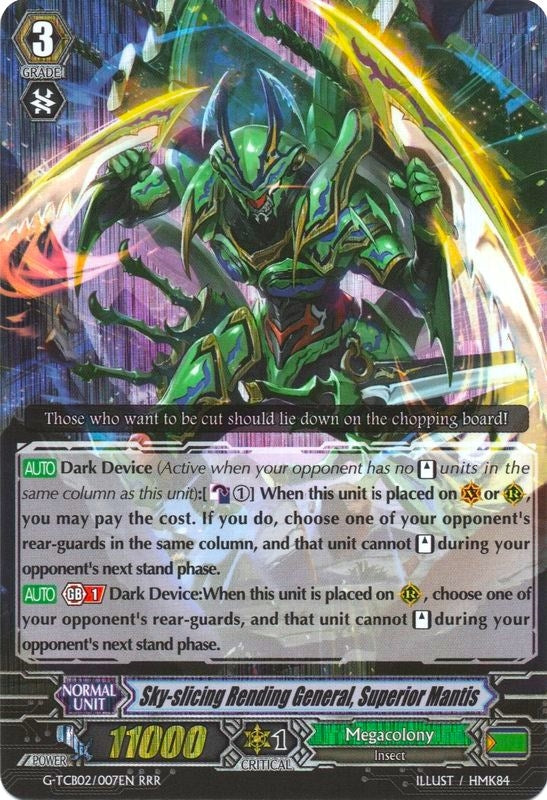 Image for Sky-slicing Rending General, Superior Mantis (G-TCB02: The GENIUS STRATEGY) (G-TCB02/007EN) - Cardfight Vanguard