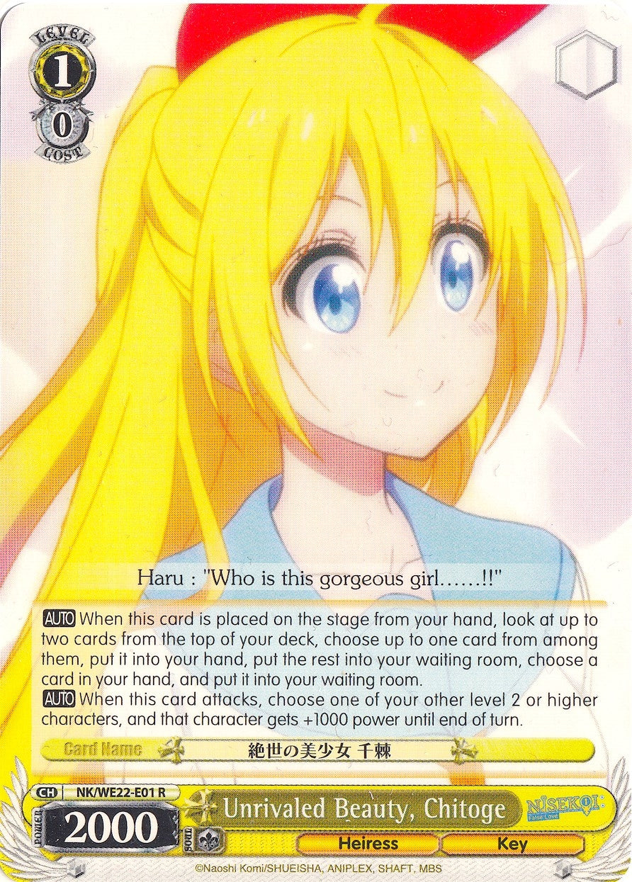 Image for Unrivaled Beauty, Chitoge (NISEKOI Extra Booster) (NK/WE22-E01) - Weiss Schwarz