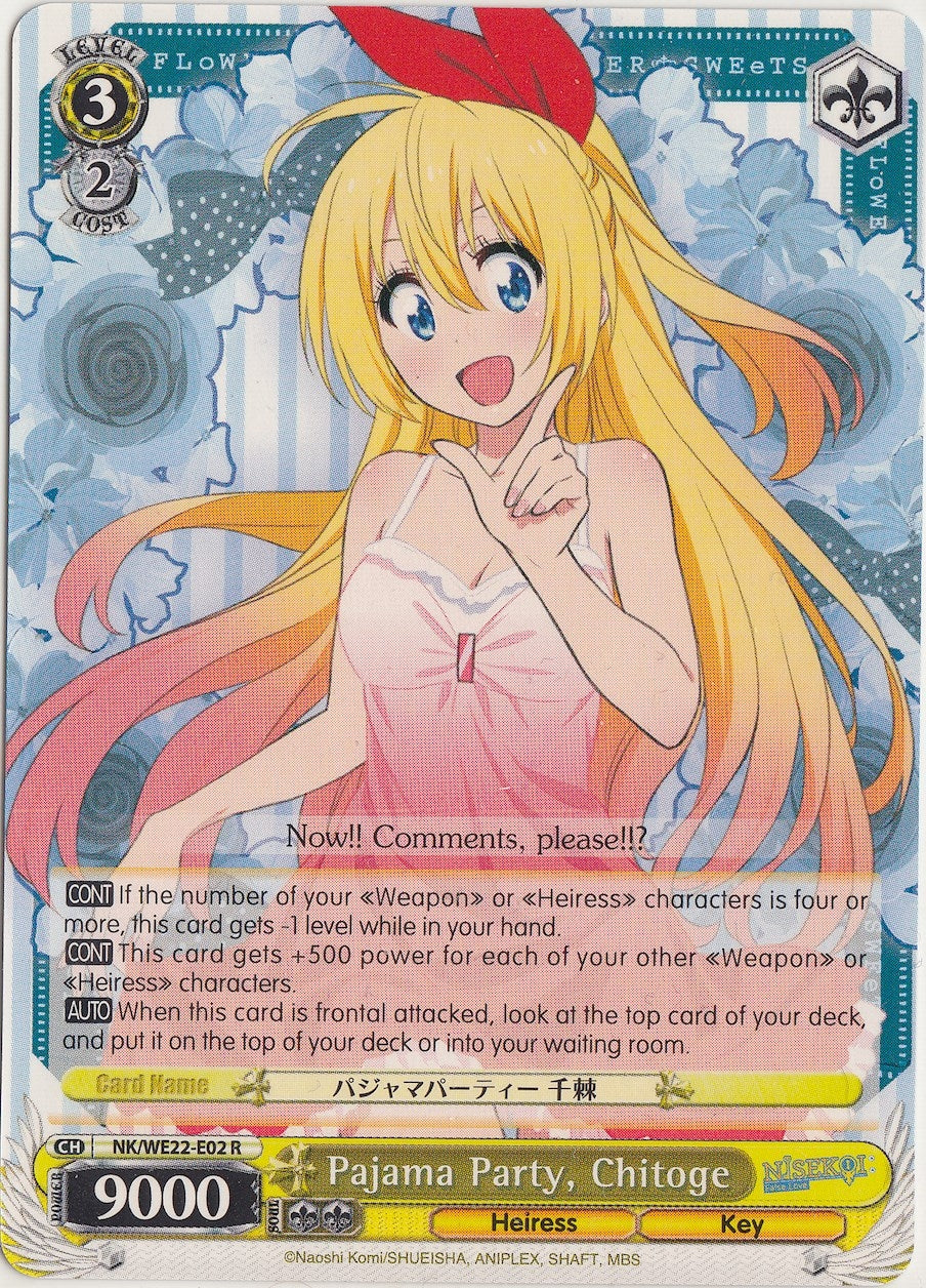 Image for Pajama Party, Chitoge (NISEKOI Extra Booster) (NK/WE22-E02) - Weiss Schwarz