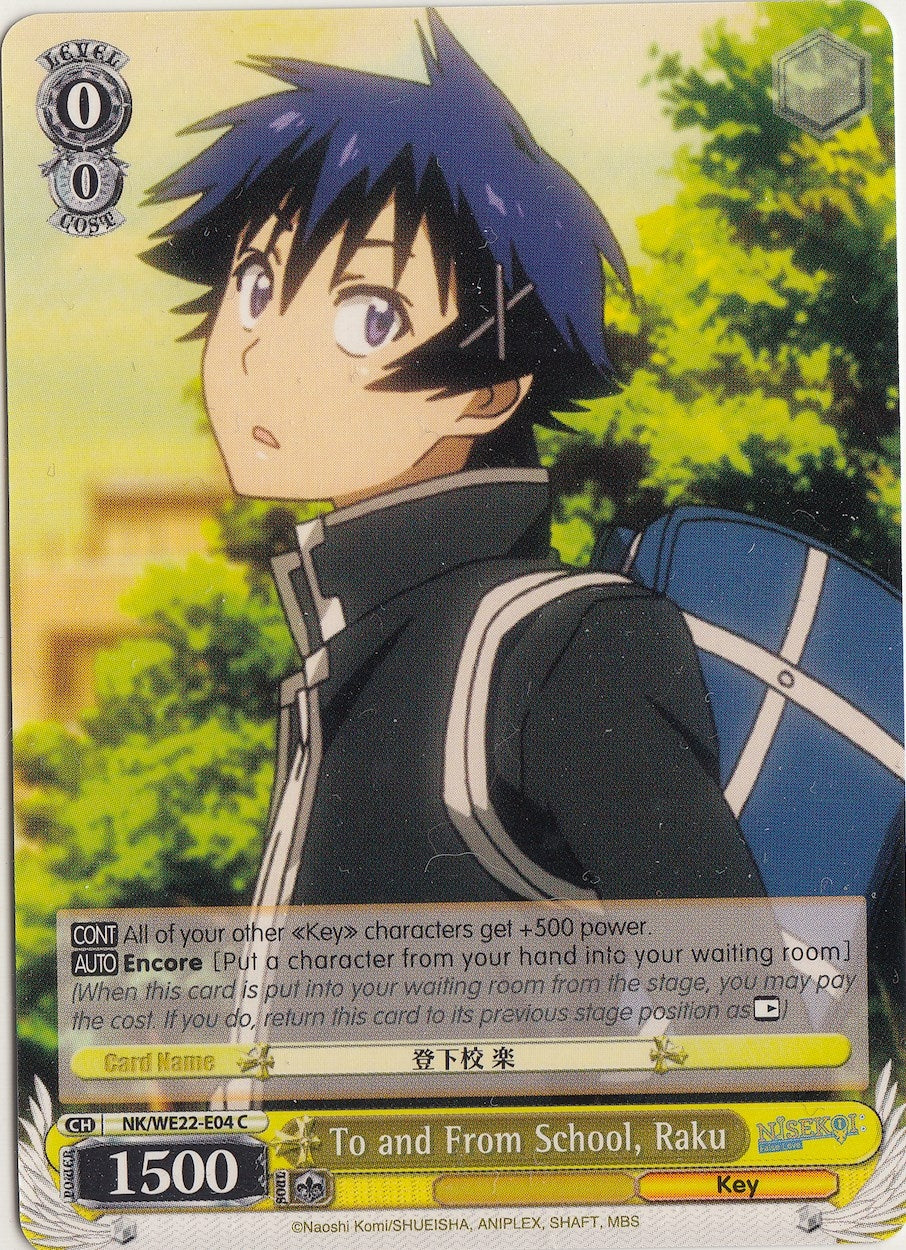 Image for To and From School, Raku (NISEKOI Extra Booster) (NK/WE22-E04) - Weiss Schwarz