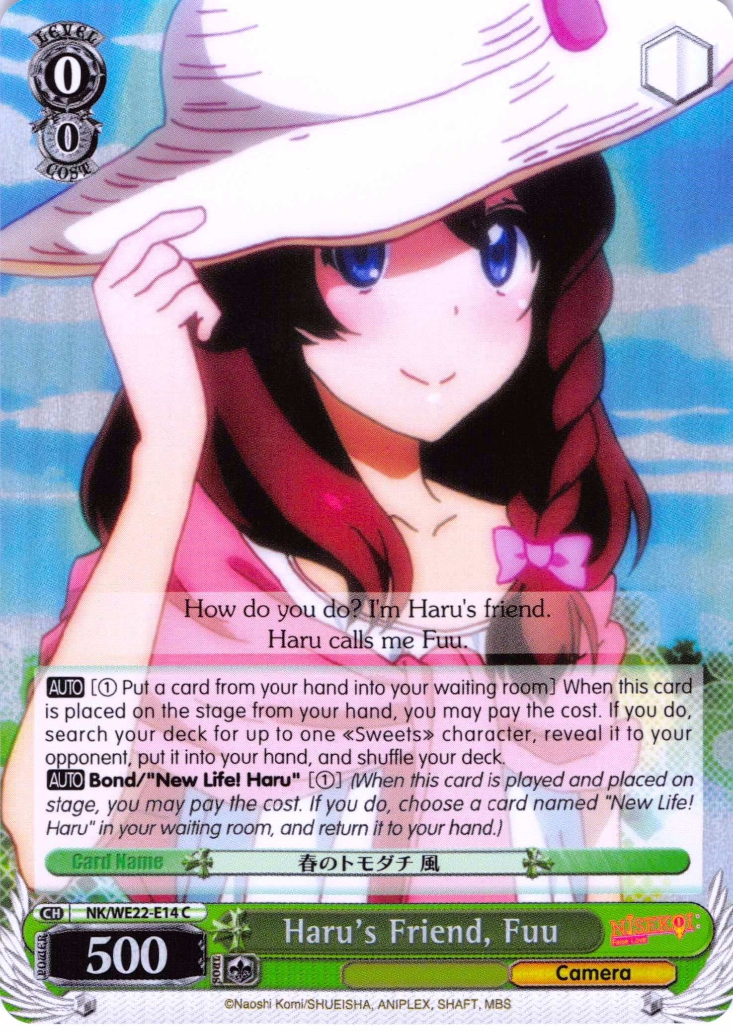 Image for Haru's Friend, Fuu (Parallel Foil) (NISEKOI Extra Booster) (NK/WE22-E14) - Weiss Schwarz