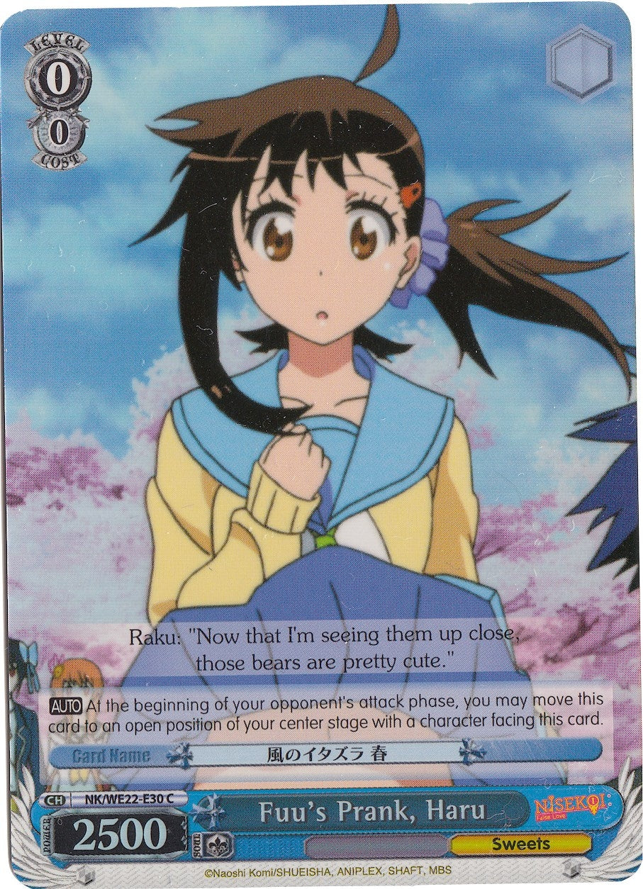 Image for Fuu's Prank, Haru (Parallel Foil) (NISEKOI Extra Booster) (NK/WE22-E30) - Weiss Schwarz