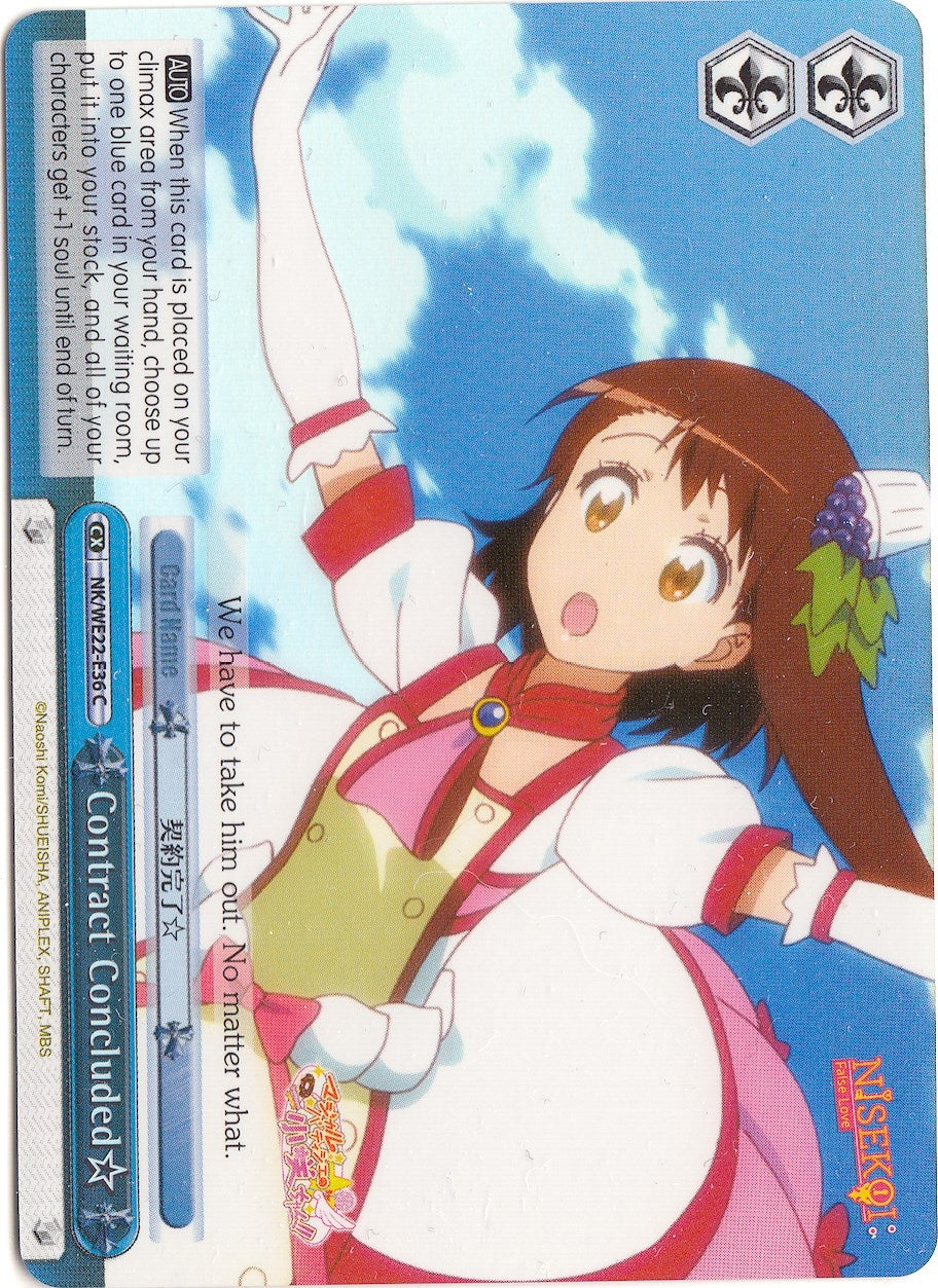 Image for Contract Concluded (Parallel Foil) (NISEKOI Extra Booster) (NK/WE22-E36) - Weiss Schwarz