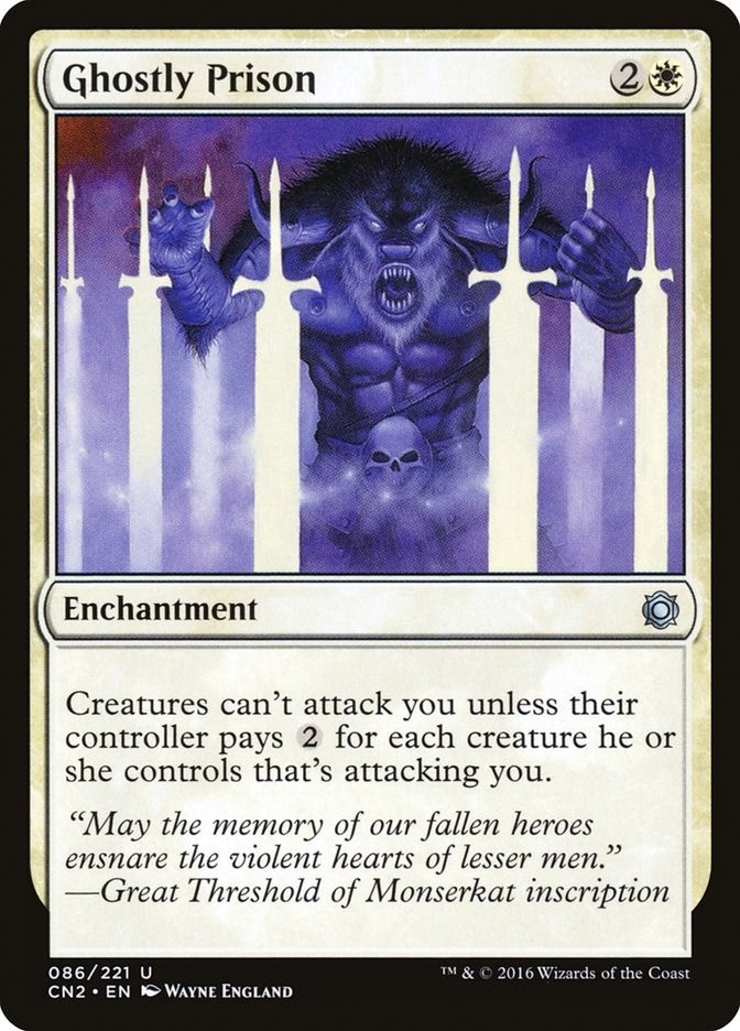 Image for Ghostly Prison (Conspiracy: Take the Crown) (86) - Magic: The Gathering