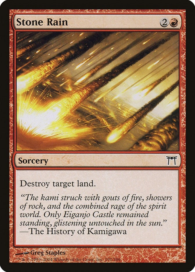Image for Stone Rain (Champions of Kamigawa) (191) - Magic: The Gathering