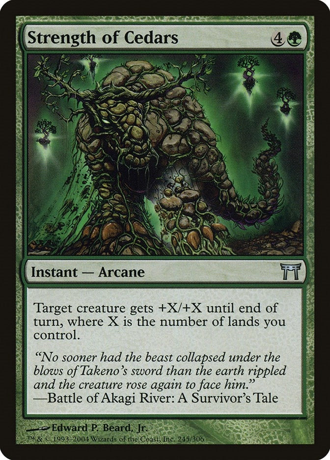 Image for Strength of Cedars (Champions of Kamigawa) (245) - Magic: The Gathering