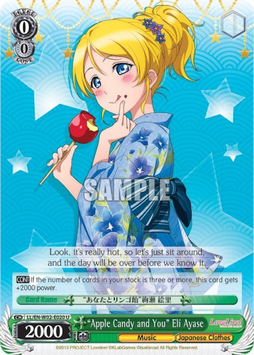 Image for "Apple Candy and You" Eli Ayase (Love Live! DX Vol.2) (LL/EN-W02-E020 U) - Weiss Schwarz