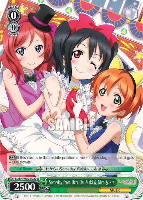 Image for Someday from Here On, Maki & Nico & Rin (Love Live! DX Vol.2) (LL/EN-W02-E022 U) - Weiss Schwarz