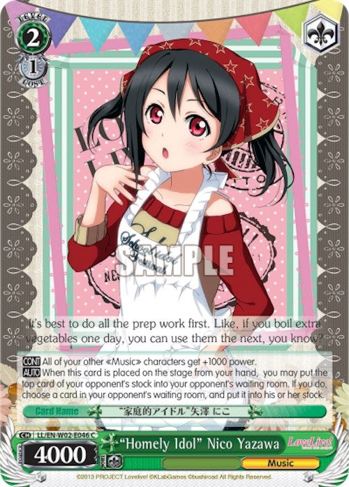 Image for "Homely Idol" Nico Yazawa (Love Live! DX Vol.2) (LL/EN-W02-E046 C) - Weiss Schwarz
