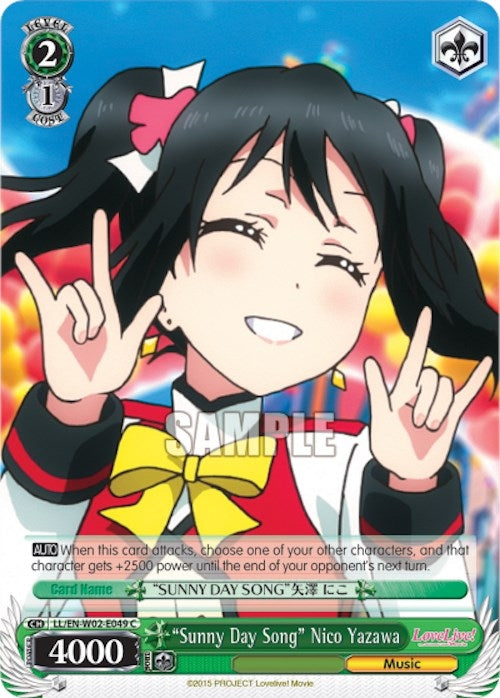 Image for "Sunny Day Song" Nico Yazawa (Love Live! DX Vol.2) (LL/EN-W02-E049 C) - Weiss Schwarz