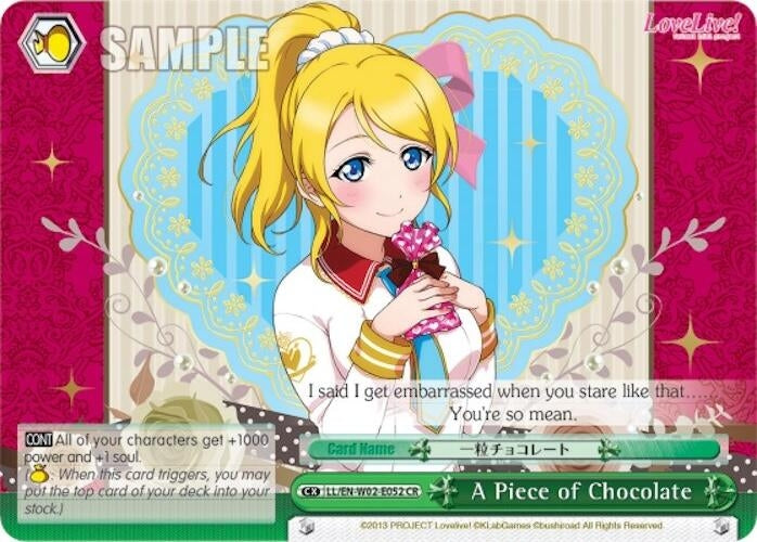 Image for A Piece of Chocolate (Love Live! DX Vol.2) (LL/EN-W02-E052 CR) - Weiss Schwarz