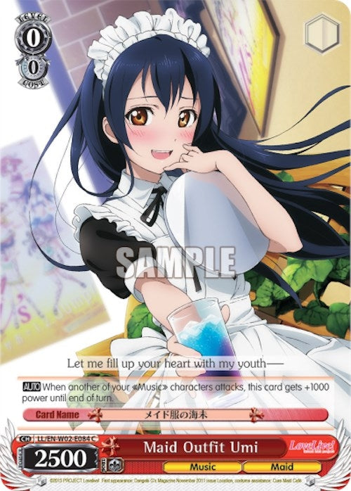 Image for Maid Outfit Umi (Love Live! DX Vol.2) (LL/EN-W02-E084 C) - Weiss Schwarz
