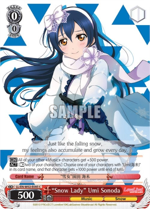 Image for "Snow Lady" Umi Sonoda (Love Live! DX Vol.2) (LL/EN-W02-E085 C) - Weiss Schwarz