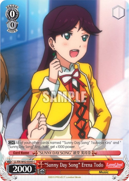 Image for "Sunny Day Song" Erena Todo (Love Live! DX Vol.2) (LL/EN-W02-E095 C) - Weiss Schwarz