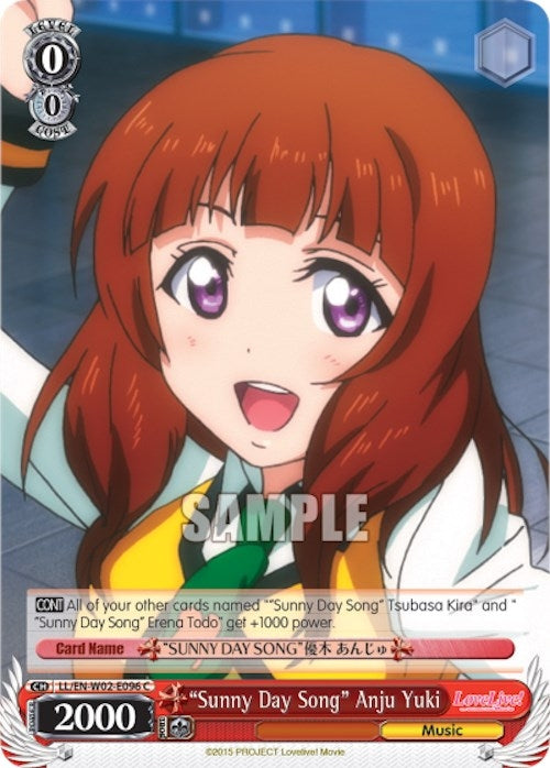 Image for "Sunny Day Song" Anju Yuki (Love Live! DX Vol.2) (LL/EN-W02-E096 C) - Weiss Schwarz