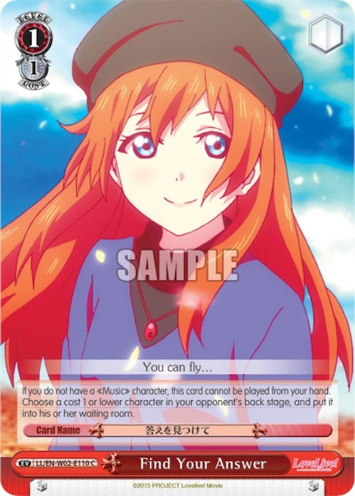 Image for Find Your Answer (Love Live! DX Vol.2) (LL/EN-W02-E110 C) - Weiss Schwarz