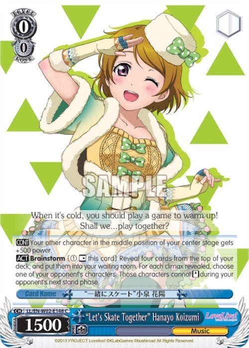 Image for "Let's Skate Together" Hanayo Koizumi (Love Live! DX Vol.2) (LL/EN-W02-E148 C) - Weiss Schwarz