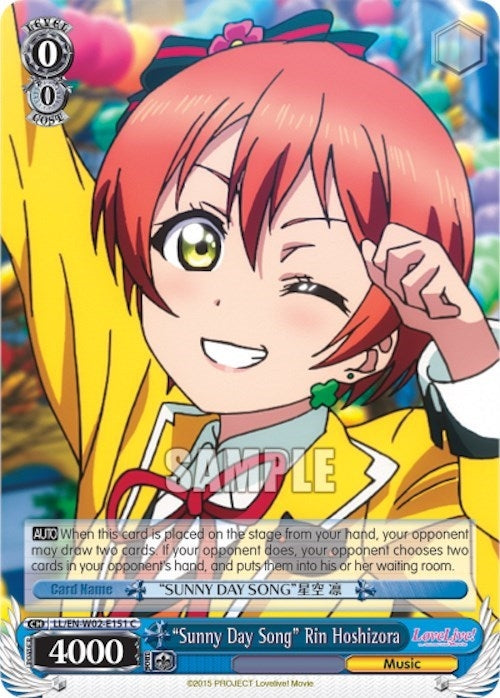 Image for "Sunny Day Song" Rin Hoshizora (Love Live! DX Vol.2) (LL/EN-W02-E151 C) - Weiss Schwarz