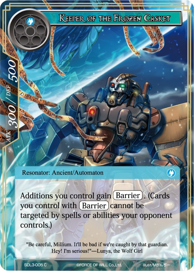 Image for Keeper of the Frozen Casket (L1 Starter Deck - Malefic Ice) (SDL3-005) - Force of Will