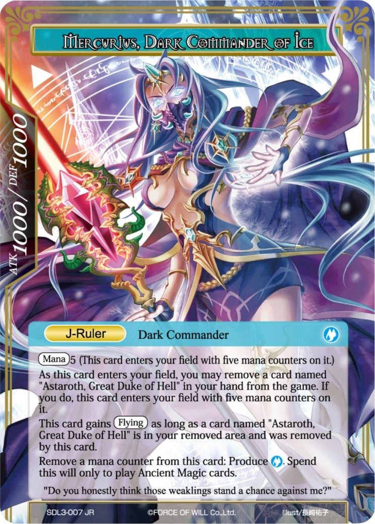 Image for Mercurius, Wizard of the Water Star // Mercurius, Dark Commander of Ice (L1 Starter Deck - Malefic Ice) (SDL3-007/J) - Force of Will