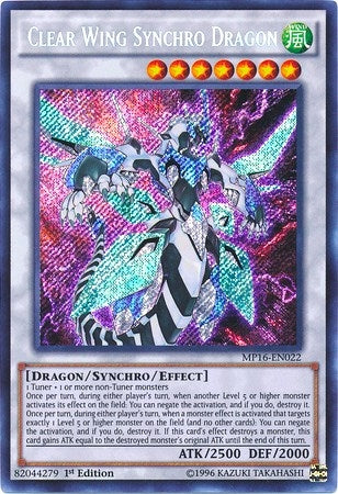 Image for Clear Wing Synchro Dragon (2016 Mega-Tins Mega Pack) (MP16-EN022) - YuGiOh