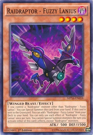 Image for Raidraptor - Fuzzy Lanius (2016 Mega-Tins Mega Pack) (MP16-EN058) - YuGiOh
