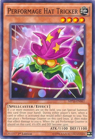 Image for Performage Hat Tricker (2016 Mega-Tins Mega Pack) (MP16-EN061) - YuGiOh