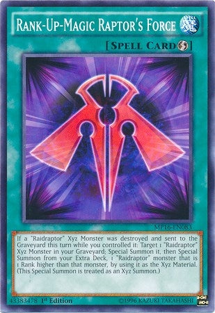 Image for Rank-Up-Magic Raptor's Force (2016 Mega-Tins Mega Pack) (MP16-EN083) - YuGiOh