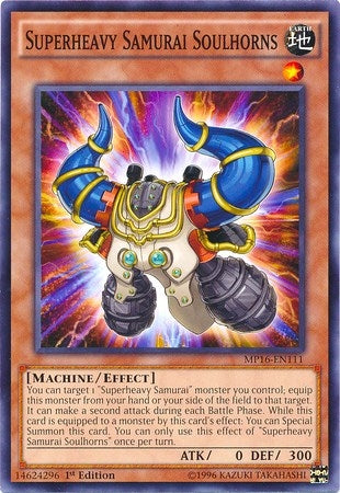 Image for Superheavy Samurai Soulhorns (2016 Mega-Tins Mega Pack) (MP16-EN111) - YuGiOh