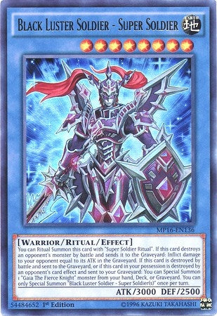 Image for Black Luster Soldier - Super Soldier (2016 Mega-Tins Mega Pack) (MP16-EN136) - YuGiOh