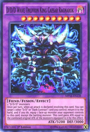 Image for D/D/D Wave Oblivion King Caesar Ragnarok (2016 Mega-Tins Mega Pack) (MP16-EN138) - YuGiOh