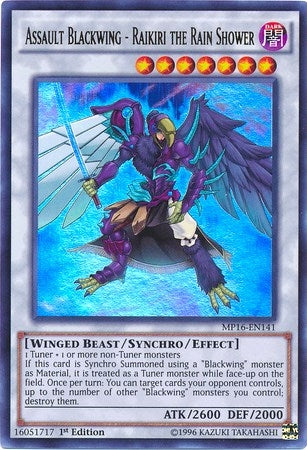Image for Assault Blackwing - Raikiri the Rain Shower (2016 Mega-Tins Mega Pack) (MP16-EN141) - YuGiOh