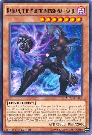 Image for Radian, the Multidimensional Kaiju (2016 Mega-Tins Mega Pack) (MP16-EN163) - YuGiOh