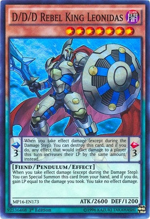 Image for D/D/D Rebel King Leonidas (2016 Mega-Tins Mega Pack) (MP16-EN173) - YuGiOh
