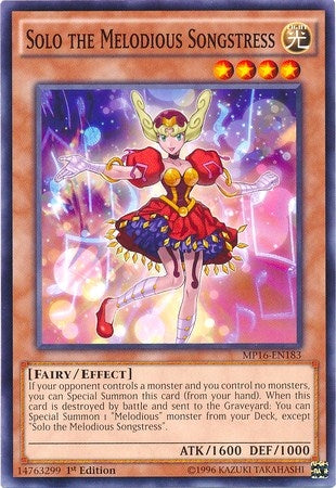 Image for Solo the Melodious Songstress (2016 Mega-Tins Mega Pack) (MP16-EN183) - YuGiOh