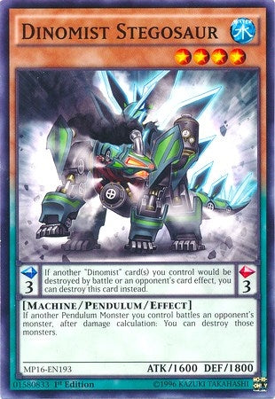 Image for Dinomist Stegosaur (2016 Mega-Tins Mega Pack) (MP16-EN193) - YuGiOh