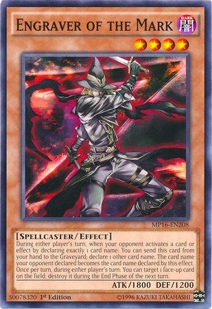 Image for Engraver of the Mark (2016 Mega-Tins Mega Pack) (MP16-EN208) - YuGiOh