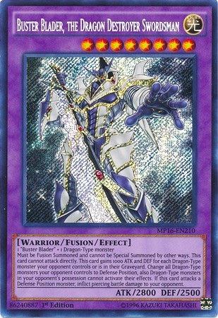 Image for Buster Blader, the Dragon Destroyer Swordsman (2016 Mega-Tins Mega Pack) (MP16-EN210) - YuGiOh