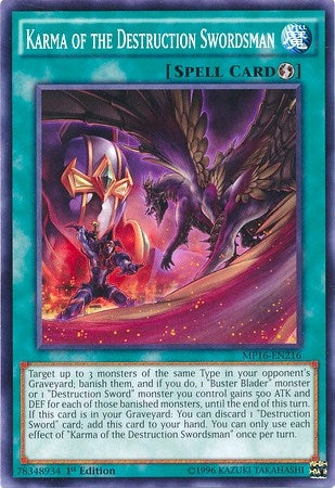 Image for Karma of the Destruction Swordsman (2016 Mega-Tins Mega Pack) (MP16-EN216) - YuGiOh