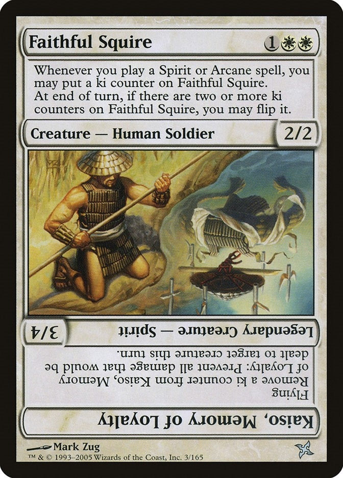Image for Faithful Squire (Betrayers of Kamigawa) (3) - Magic: The Gathering