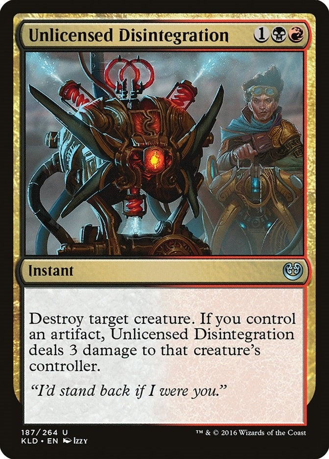 Image for Unlicensed Disintegration (Kaladesh) (187) - Magic: The Gathering