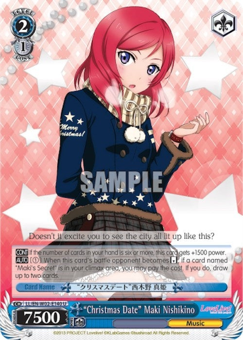 Image for "Christmas Date" Maki Nishikino (Love Live! DX Vol.2) (LL/EN-W02-E140 U) - Weiss Schwarz