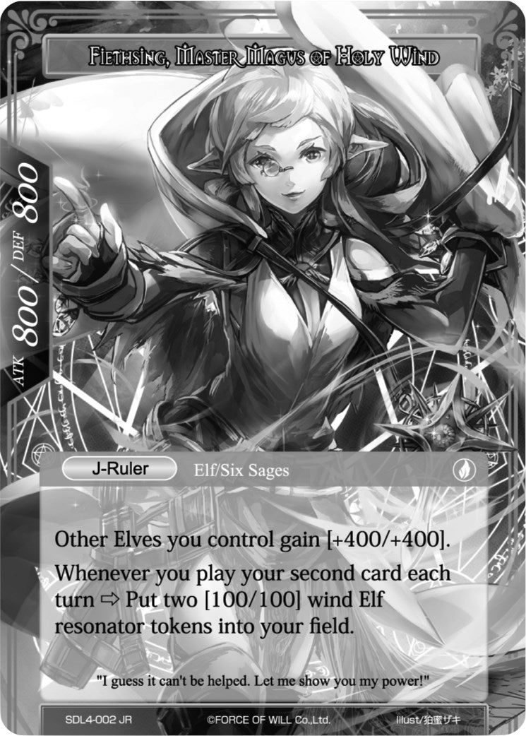 Image for Fiethsing, Six Sage of Wind // Fiethsing, Master Magus of Holy Wind (Uber Rare) (Curse of the Frozen Casket) (SDL4-002/J) - Force of Will