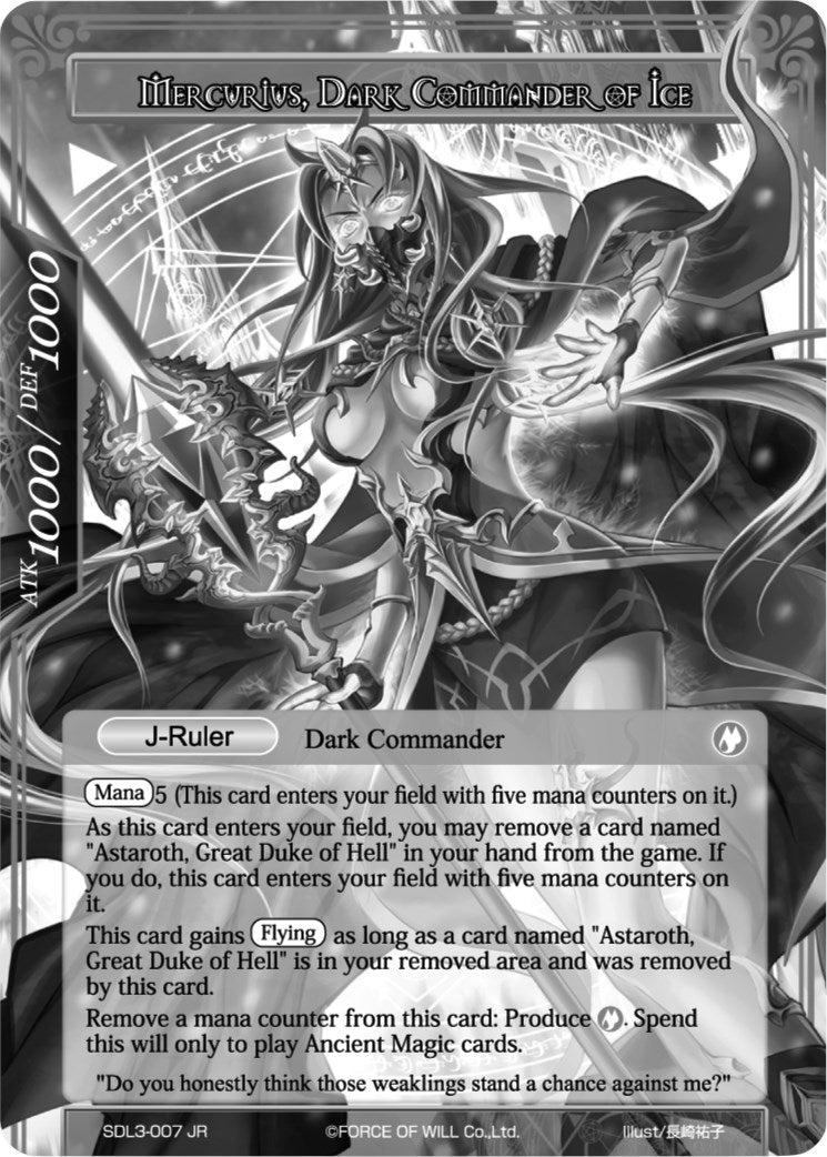 Image for Mercurius, Wizard of the Water Star // Mercurius, Dark Commander of Ice (Uber Rare) (Curse of the Frozen Casket) (SDL3-007/J) - Force of Will