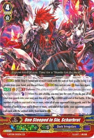 Image for One Steeped in Sin, Scharhrot (G-BT08: Absolute Judgment) (G-BT08/002EN) - Cardfight Vanguard