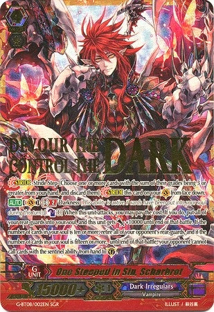 Image for One Steeped in Sin, Scharhrot (SGR) (G-BT08: Absolute Judgment) (G-BT08/002EN) - Cardfight Vanguard
