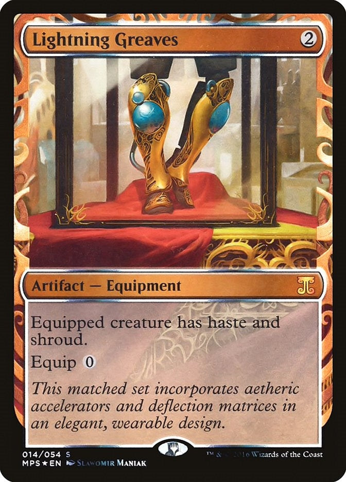 Image for Lightning Greaves (Masterpiece Series: Kaladesh Inventions) (14) - Magic: The Gathering
