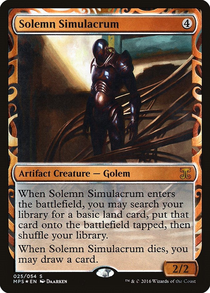 Image for Solemn Simulacrum (Masterpiece Series: Kaladesh Inventions) (25) - Magic: The Gathering