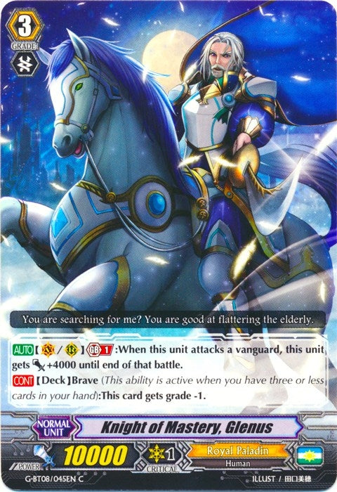 Image for Knight of Mastery, Glenus (G-BT08: Absolute Judgment) (G-BT08/045EN) - Cardfight Vanguard
